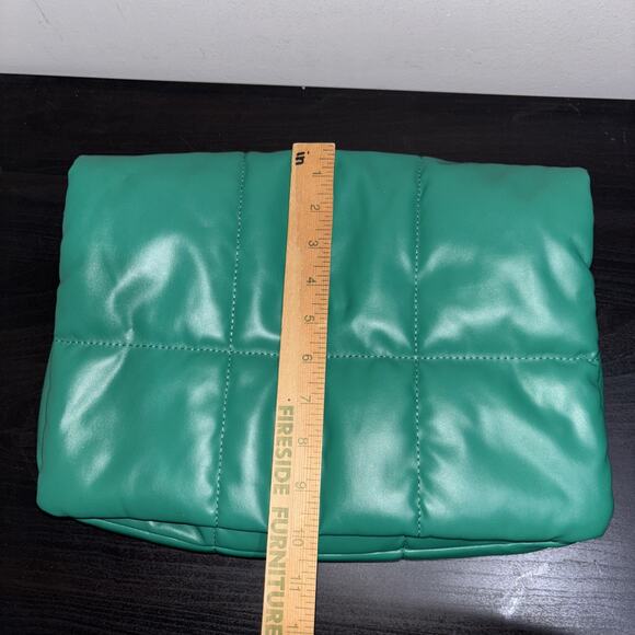 Anthropologie Edison Foldover Puffy Crossbody Bag Green NEW WITHOUT TAGS - Picture 10 of 11